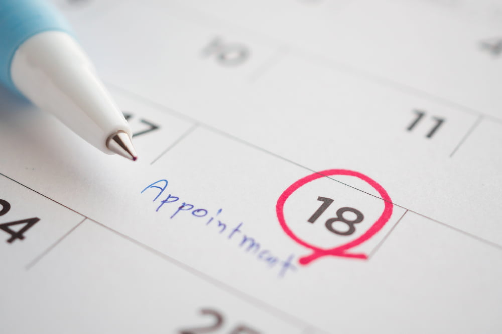 Appointment calendar schedule