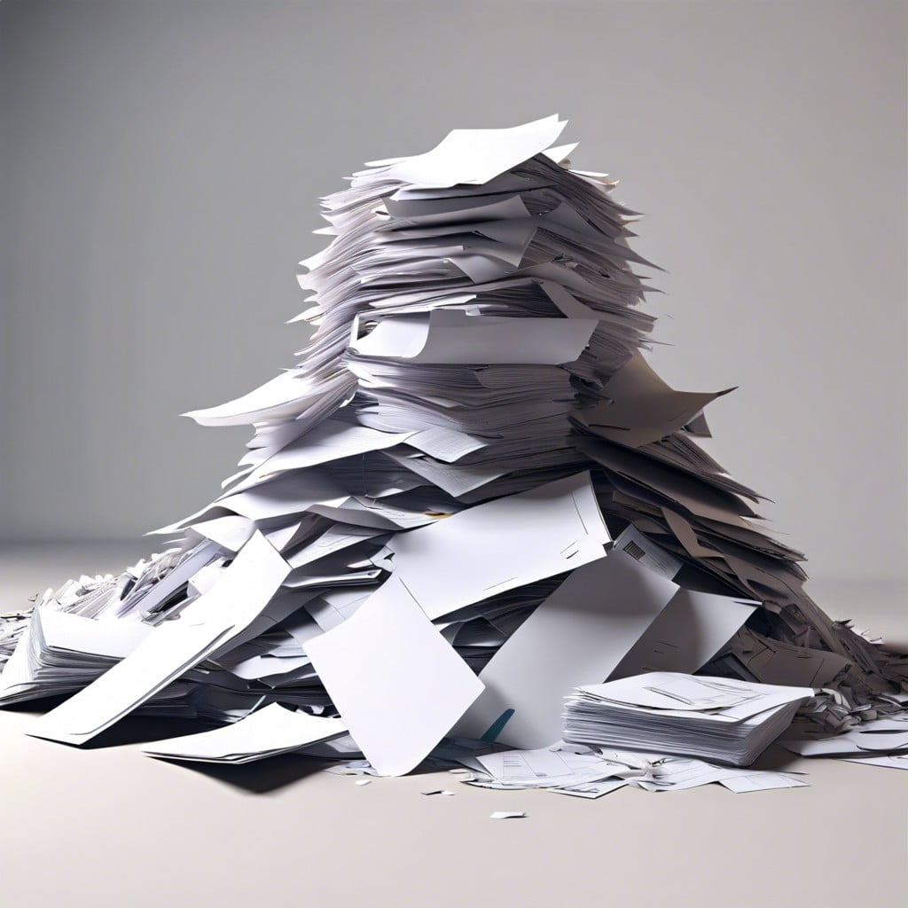 assess the volume of your paper clutter