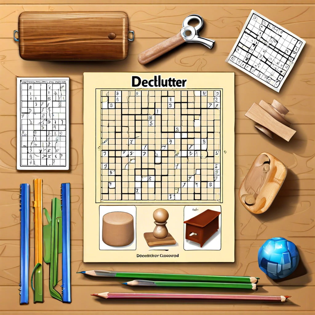 definition of declutter in crossword puzzles