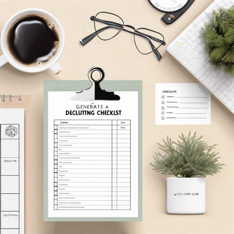 Free Printable Decluttering Checklist: Organize Your Space Easily