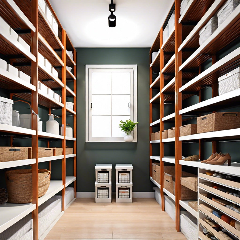 vertical shelving install floor to ceiling shelves to maximize space